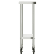 Vidaxl table de travail de cuisine avec roues 55x30x85 cm inox 376459_4