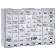 Vidaxl organisateur multi-tiroirs avec 64 tiroirs 52x16x37,5 cm 147580_4