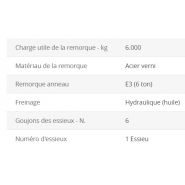 Vz60ml remorque agricole - Vendrame - retournement hydraulique trilatérale - charge 6000 kg - dimensions 4,00x2,20m_4