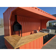 Container Cuisine d'été / Poolhouse 20 pieds - Acier Corten - Modulable et Résistant aux Intempéries_4