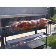Tourne broche méchoui avec lèchefrite et capacité de 40 kg