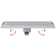 Vidaxl drain de douche linéaire 530 x 140 mm acier inoxydable 142183_4