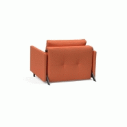 Fauteuil design convertible INNOVATION LIVING - Sofabed Cubed 02 Arms Argus Rust - Lit 200x90 cm_4