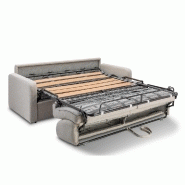 Canapé convertible express Mac Mahon - Sommier à lattes 140 cm - Matelas 16 cm - Tissu tweed jaune curry_4