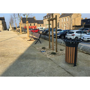 Corbeille publique anti-corrosion - LUCIO - 40L ou 60L avec structure en acier thermolaqué_4