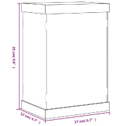 Vidaxl boîte d'affichage transparente 17x12x25 cm acrylique 154919_4