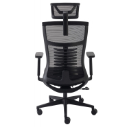 Fauteuil de bureau ergonomique avec appui-tête réglable en hauteur et en inclinaison -ORAXEAT RG400 Noir_4