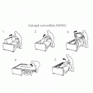 Canapé-lit Club Deluxe - Convertible Express 140 cm - Sommier à lattes - Cuir vachette parme - Matelas Excellence 16 cm_4