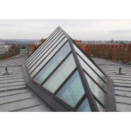 Ligne de vie à chariot - dispositif d'ancrage pour couverture à joint debout avec potelet absorbeur intégré_4