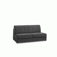 Canapé lit compact 3 places Denso - ouverture rapide express 140 cm - microfibre graphite avec matelas 18 cm_4