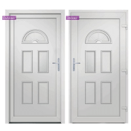 Vidaxl porte d'entrée blanc 98x198 cm pvc 3187916_4