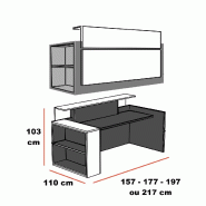 Banque d'accueil Avant avec étagère - Ofitres - 157, Droite, Non_4