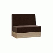 Armoire lit escamotable Dynamo Sofa - chêne, canapé tissu marron avec accoudoirs - couchage 90x200 cm_4