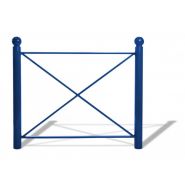 Bar3600a barrières urbaines - Urban'nt - acier, potelets Ø76mm, main courante fer plat 30x20mm, croisillon carré 18mm_4