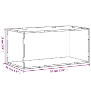 Vidaxl boîte d'affichage transparente 30x15x14 cm acrylique 154911_4