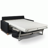Canapé convertible OGGETTO - matelas 16 cm - système express - sommier à lattes 140 cm - polyuréthane noir - RENATONISI_4