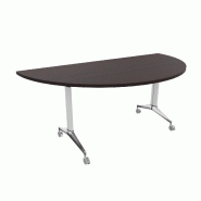 Table de réunion ½ lune Net - Mobel Linea - Blanc, Wenge_4