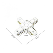 Connecteur type X pour rail renforcé - réf CONMONOXN - thermoplastique ignifugé - certifications CE et ROHS_4