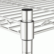 Vidaxl étagère de rangement 5 niveaux roues 75x35x155 cm chrome 250 kg 324629_4