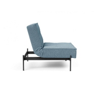 Fauteuil-lit design Splitback de Innovation Living - Convertible 90x115 cm - Tissu Mixed Dance Light Blue - Pieds acier noir mat_4