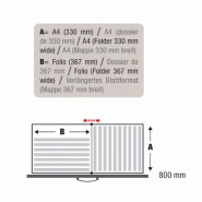Classeur de Bureau Compact : Rangement Professionnel 2 Tiroirs pour Dossiers Suspendus - 100, Gris aluminium, Chêne veiné_4