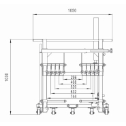 Élévateur hydraulique pour montage/démontage des roues - 600 kg - BH8AC3-600 - inclinable et certifié CE_4