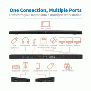 Tripp Lite U442-DOCK7D-B station d'accueil Avec fil USB 3.2 Gen 1 (3.1 Gen 1) Type-C Noir_4