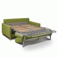 Canapé convertible OGGETTO - Matelas 16 cm - Système express - Sommier à lattes 160 cm - Tweed vert - Fabrication italienne_4