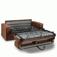 Canapé-lit convertible express Dreamer 2-3 places - Matelas 16 cm microfibre marron - Couchage 120x197 cm_4