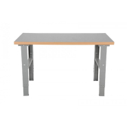 Etabli à hauteur réglable - Largeur 1600 et 2000 mm - Profondeur 800 mm - Hauteur 740 à 1100 mm - Plateau en médium, chêne, Aluzink, vinyl ou laminé - Capacité 500 Kgs_4