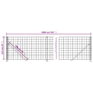 Vidaxl clôture en treillis métallique avec bride anthracite 1,1x10 m 154322_4