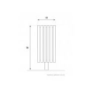 Poubelle publique Onis 03.058.Sc - Zano - 60L - avec poteau inox et parement bois_4