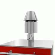 Four à charbon de bois professionnel rouge - L 890 mm_4