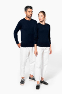 Pull col rond - Réf: K967 - Kariban - 50% coton / 50% acrylique - Coupe ajustée_4