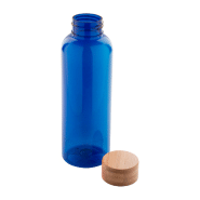 Bouteille en RPET - 500 ml avec couvercle en bambou - Sans BPA - Couleur bleu_4