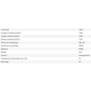 266176w - Cuve Recobulk IBC - Palette bois - 1000 litres - Ouverture DN 150 - Sortie DN 50 - Reconditionnée_4