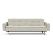 Canapé design Dublexo Styletto convertible lit 115x210 cm - Pieds chêne naturel - Tissu Mixed Dance Natural_4