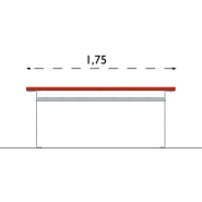 Table publique Birka réf 8003221 - Hags - Montage en 1h, dimensions 1760x490x720 mm_4