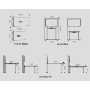 Visio Hub - Table haute collaborative connectée - Buronomic_4