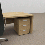 Caisson mobile TAK - Mobel Linea - 3 tiroirs, Chêne veiné_4