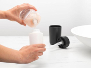 Distributeur de savon ReNew Dark Grey - 250 ml - Pompe anti-gouttes - Multifonction - Base antidérapante_4