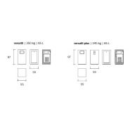 Versatil - poubelle publique en béton préfabriqué - Magourban - 65 L - finition écaillée et imperméabilisée_4