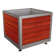 Bac à Palmier en chêne certifié PEFC - SILAOS - 2 dimensions disponibles - Châssis en acier peint sur galva_4