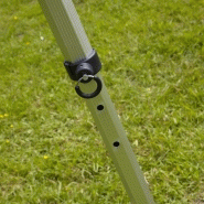 Tente pliante 3x3m - Aluminium 40mm - Toit vert 300g/m² imperméable et anti-UV_4