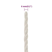 Vidaxl corde de travail blanc 6 mm 25 m polypropylène 153040_4