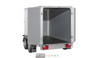 Remorque fourgon en bois SARIS - GO 255 132 2000 2 - 2 essieux roues extérieures - PTAC : 2000 Kg - 255 x 132 x H150 cm - Reference -FOURGON_CARGO_1300_BLANC_4