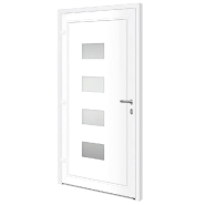 Vidaxl porte d'entrée anthracite 100x200 cm aluminium et pvc 3157071_4