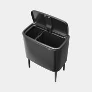 Poubelle Bo Touch Bin - 34 litres - Confident Grey - Deux compartiments - Système soft-touch_4