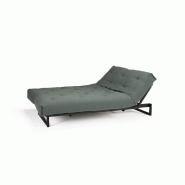Innovation Living - Canapé clic-clac convertible Fraction lit 140x200 cm - Capitonné tissu Elegance Green - Style contemporain_4