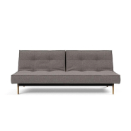 Innovation Living - Canapé convertible Splitback Eik 115x200 cm - Pieds chêne massif - Tissu Mixed Dance Grey_4